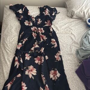 Maurices Navy Floral Maxi Dress